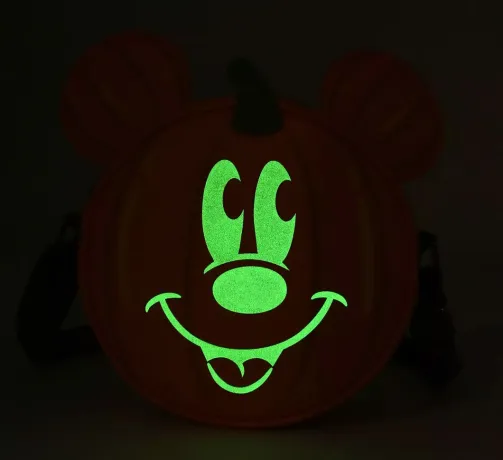 Sac à bandoulière Mickey Mouse Citrouille Glow Loungefly