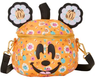 Sac à bandoulière Mickey Mouse Floral Citrouille Glow Figural Loungefly