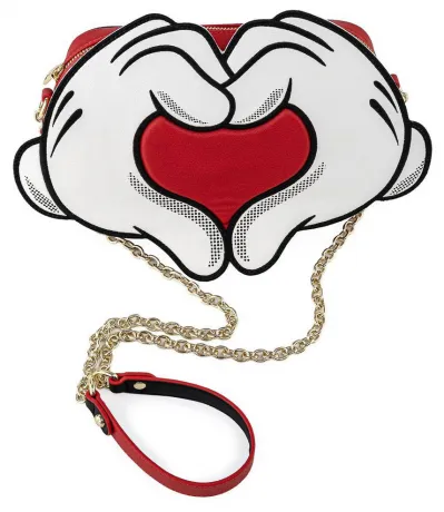 Sac à bandoulière Mickey Mouse Mains en Cœur Loungefly
