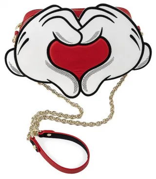 Sac à bandoulière Mickey Mouse Mains en Cœur Loungefly