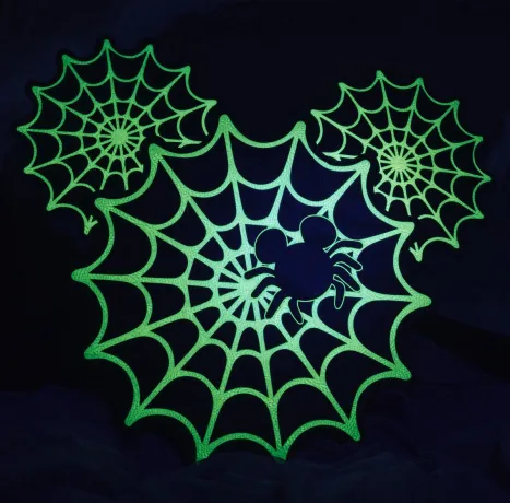 Sac à bandoulière Mickey Mouse Toile d&#039;araignée Glow Loungefly