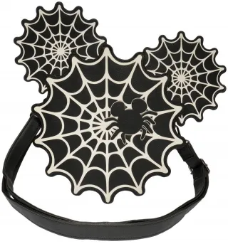 Sac à bandoulière Mickey Mouse Toile d&#039;araignée Glow Loungefly