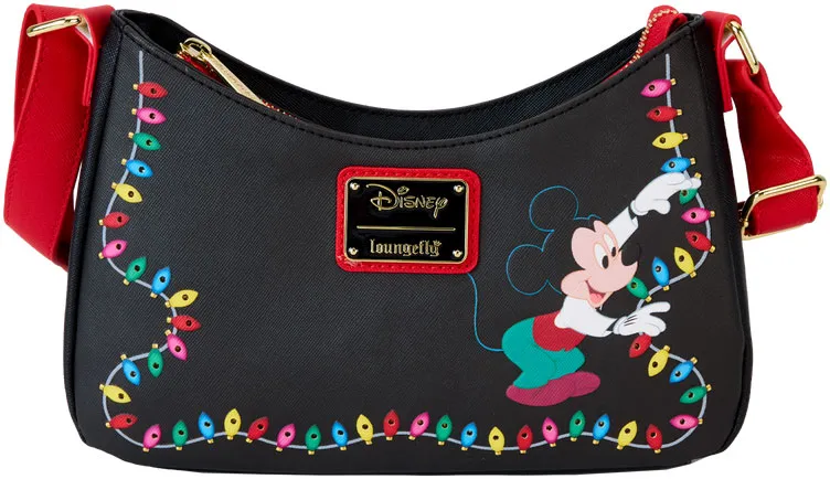 Sac à bandoulière Mickey &amp; ses Amis Décorations lumineuses de Noël Light Up Loungefly