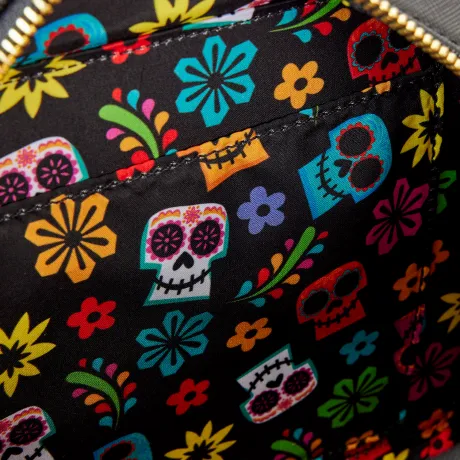 Sac à bandoulière Miguel Calavera Tête de mort Floral Loungefly