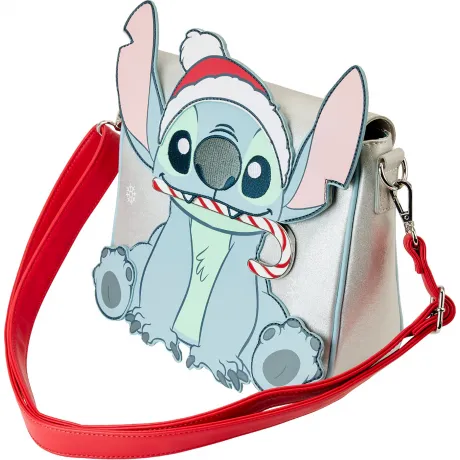 Sac à bandoulière Pailleté Stitch Noël Loungefly