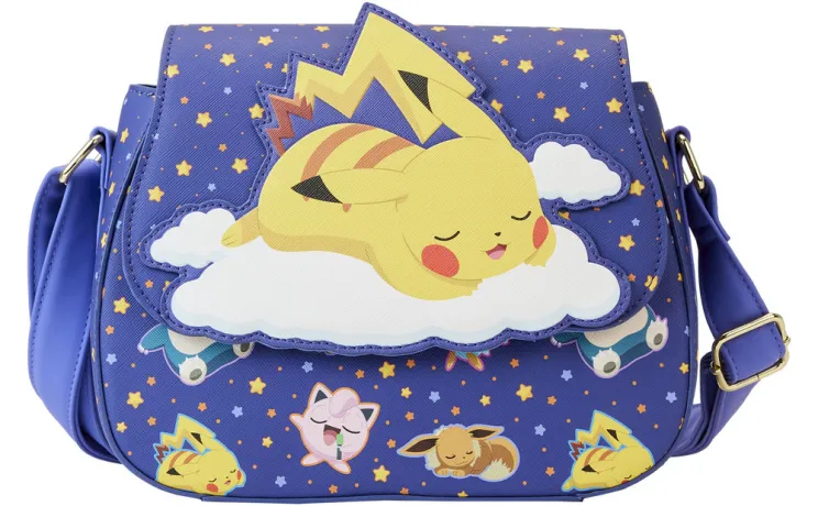 Sac à bandoulière Pikachu Endormi avec ses Amis Loungefly