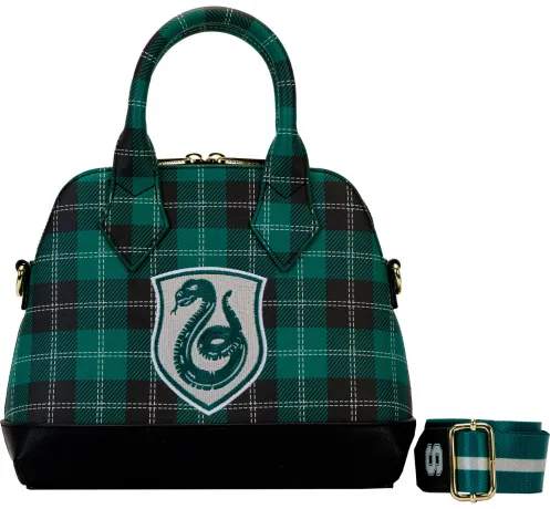 Sac à main Plaid de Serpentard avec écusson Loungefly