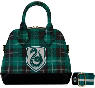 Sac à main Plaid de Serpentard avec écusson Loungefly