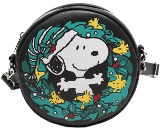 Sac à bandoulière Snoopy Couronne de Noël Loungefly