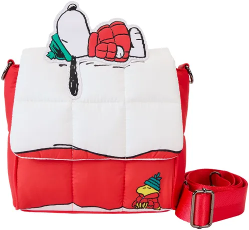 Sac à bandoulière Snoopy &amp; Woodstock Jour de Neige Niche Loungefly