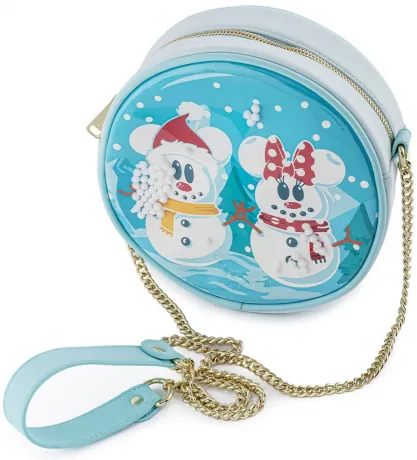Sac à bandoulière Boule à Neige Mickey et Minnie Mouse Loungefly