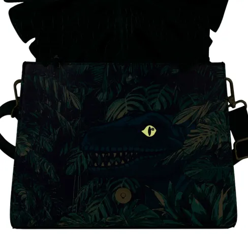 Sac à bandoulière Velociraptor Jungle Glow Loungefly