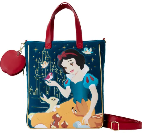 Sac à main avec Porte-Monnaie Classique Blanche-Neige avec Pomme Matelassé Loungefly