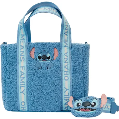 Sac à main avec Porte-Monnaie Stitch Peluche Loungefly