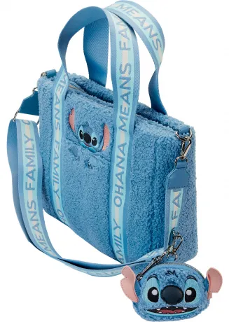 Sac à main avec Porte-Monnaie Stitch Peluche Loungefly