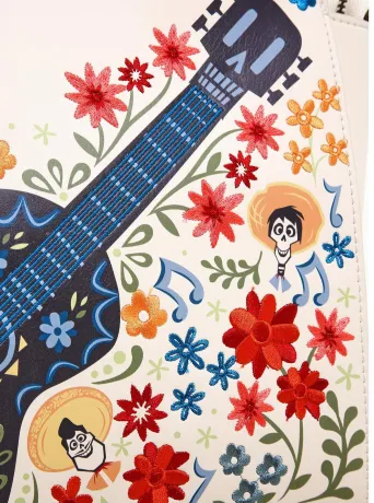 Sac à main Coco Guitare Floral Brodé Loungefly