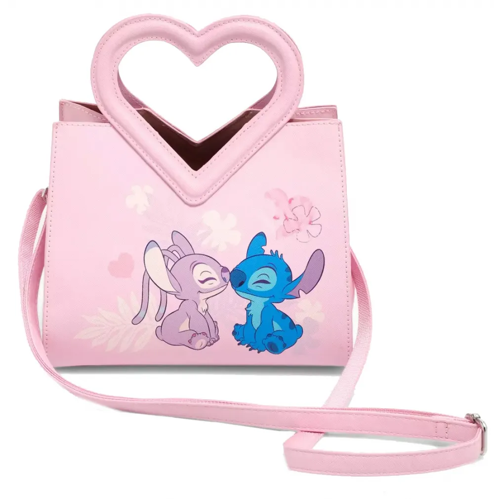 Loungefly Lilo et Stitch [Disney] : Sac ?� main C??ur Stitch et Angel pas cher | Flytopia