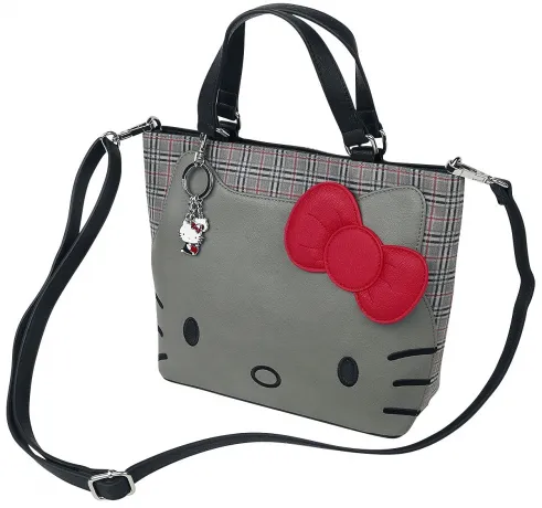 Sac à main Hello Kitty Plaid Gris Loungefly