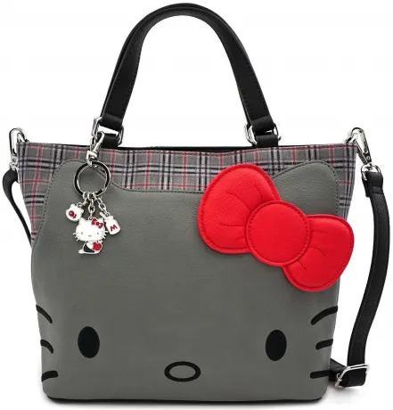 Sac à main Hello Kitty Plaid Gris Loungefly