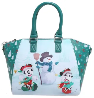 Sac à main Mickey Mouse &amp; Minnie Mouse Bonhomme de Neige Loungefly