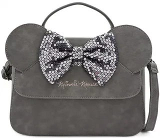 Sac à main Minnie Mouse Gris avec Nœud Sequin Loungefly