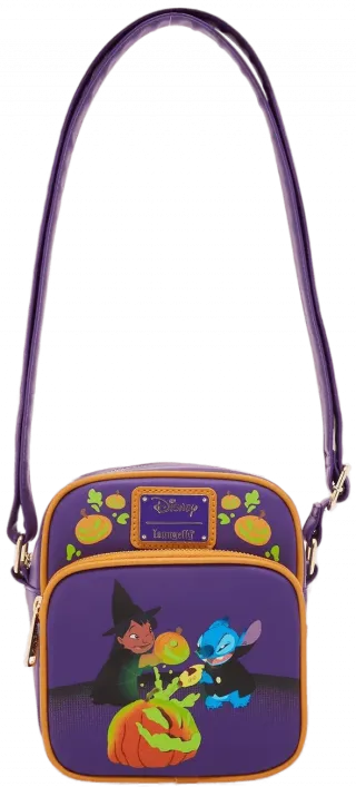 Sacoche Lilo et Stitch Glow Citrouille d&#039;Halloween Loungefly