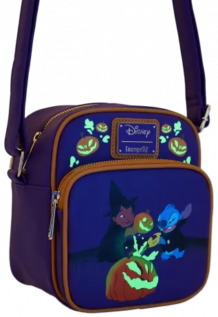 Sacoche Lilo et Stitch Glow Citrouille d&#039;Halloween Loungefly