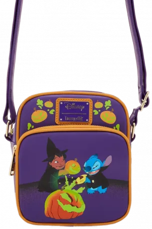 Sacoche Lilo et Stitch Glow Citrouille d&#039;Halloween Loungefly