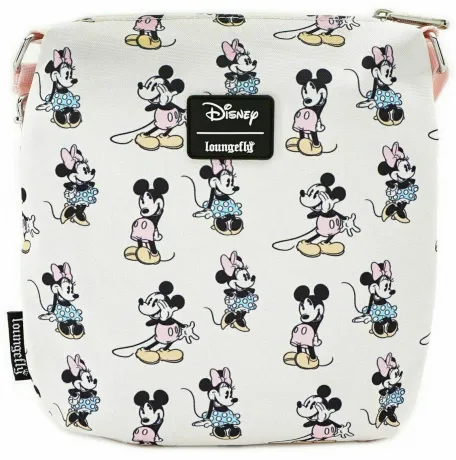 Sacoche Nylon Mickey et Minnie Mouse Impression Intégrale Loungefly