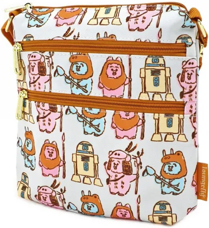 Sacoche Ewok et R2-D2 Pastel Nylon Impression Intégrale Loungefly