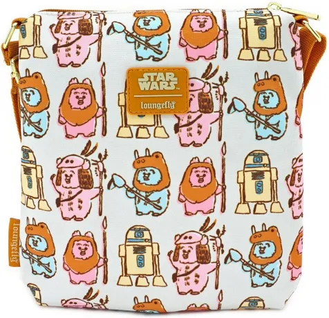 Sacoche Ewok et R2-D2 Pastel Nylon Impression Intégrale Loungefly