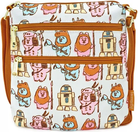 Sacoche Ewok et R2-D2 Pastel Nylon Impression Intégrale Loungefly