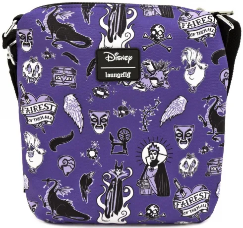 Sacoche Villains Icônes Nylon Impression Intégrale Loungefly