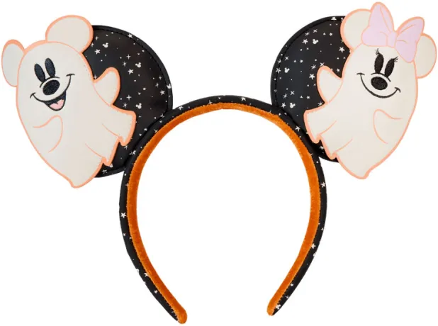 Serre-tête Mickey &amp; Minnie Floral Fantôme Glow Loungefly