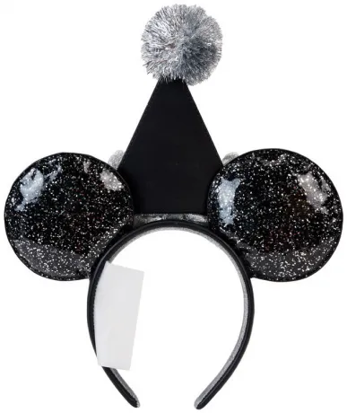 Serre-tête Minnie Mouse Bonne Année Paillettes Noires Loungefly