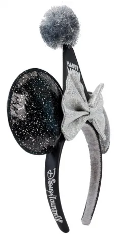 Serre-tête Minnie Mouse Bonne Année Paillettes Noires Loungefly