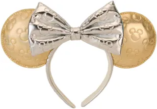 Serre-tête Minnie Mouse Métallique Or &amp; Argenté Loungefly