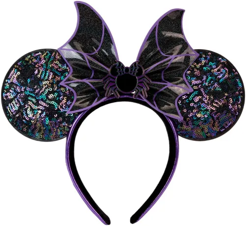 Serre-tête Minnie Mouse Toile d&#039;araignée Sequin Loungefly