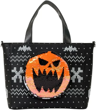Tote Bag Convertible Jack Skellington le Roi des Citrouilles Sequin Reversible Loungefly