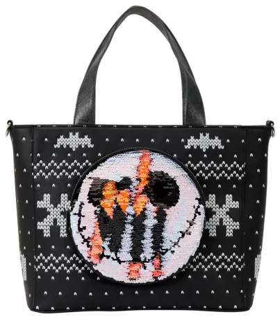 Tote Bag Convertible Jack Skellington le Roi des Citrouilles Sequin Reversible Loungefly
