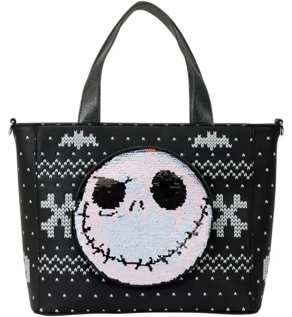 Tote Bag Convertible Jack Skellington le Roi des Citrouilles Sequin Reversible Loungefly