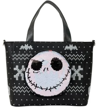 Tote Bag Convertible Jack Skellington le Roi des Citrouilles Sequin Reversible Loungefly