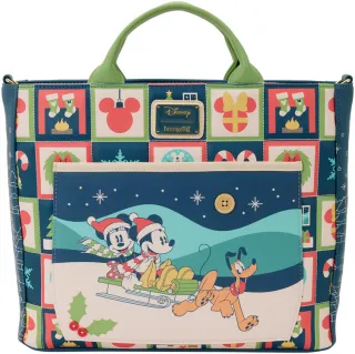 Tote Bag Convertible Mickey &amp; ses Amis Noël Loungefly