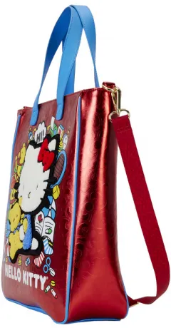 Tote Bag Métallique avec Porte-monnaie Hello Kitty 50ème Anniversaire Loungefly