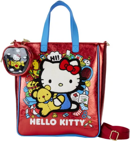 Tote Bag Métallique avec Porte-monnaie Hello Kitty 50ème Anniversaire Loungefly