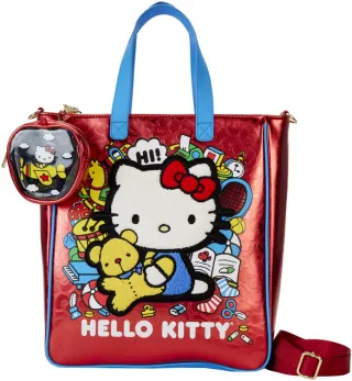 Tote Bag Métallique avec Porte-monnaie Hello Kitty 50ème Anniversaire Loungefly