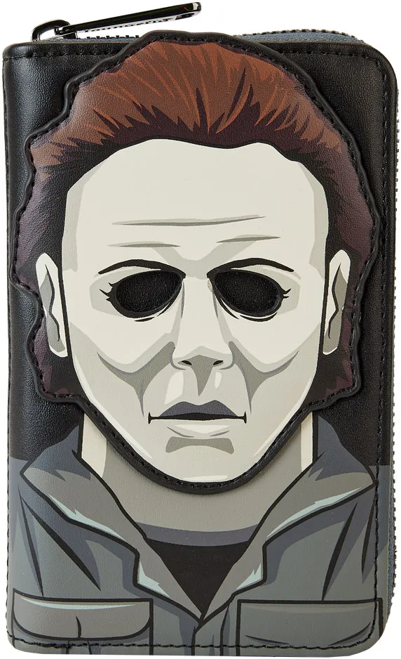 Halloween Michael Myers Mask Cosplay Zip Around Wallet Loungefly