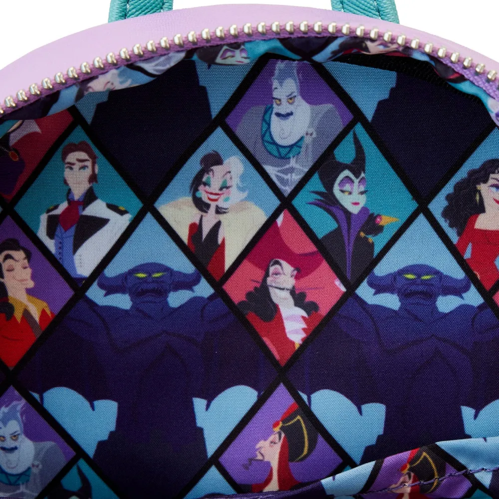 Disney Villains Color Block Triple Pocket Mini Backpack Loungefly