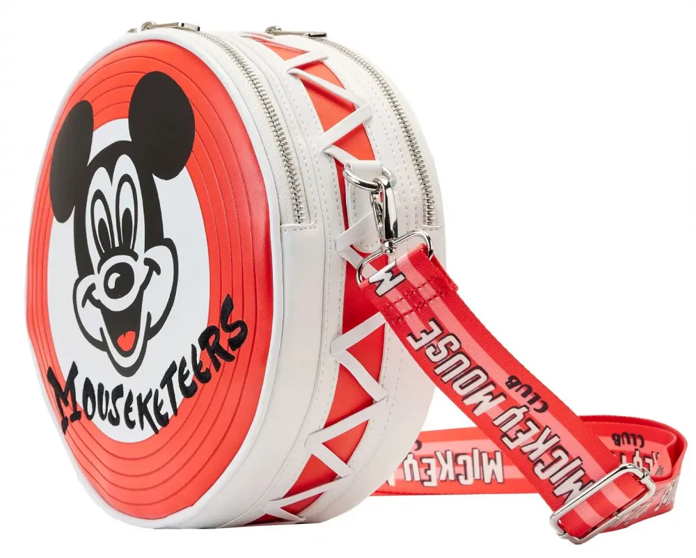 Disney 100 Mickey Mouseketeers Drum Crossbody Bag with Ear Holder Loungefly