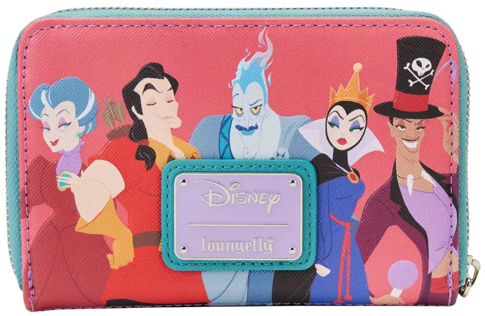 Disney Villains Color Block Zip Around Wallet Loungefly